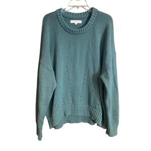 Loft green heavy knit sweater XXL